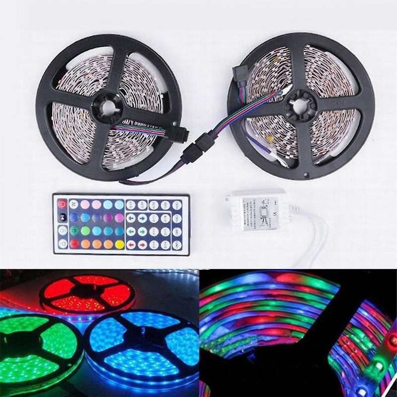 10M LED Lights Strip RGB 3528 Flexible Light Strip Waterproof with 44 Key Remote Controller+Controll