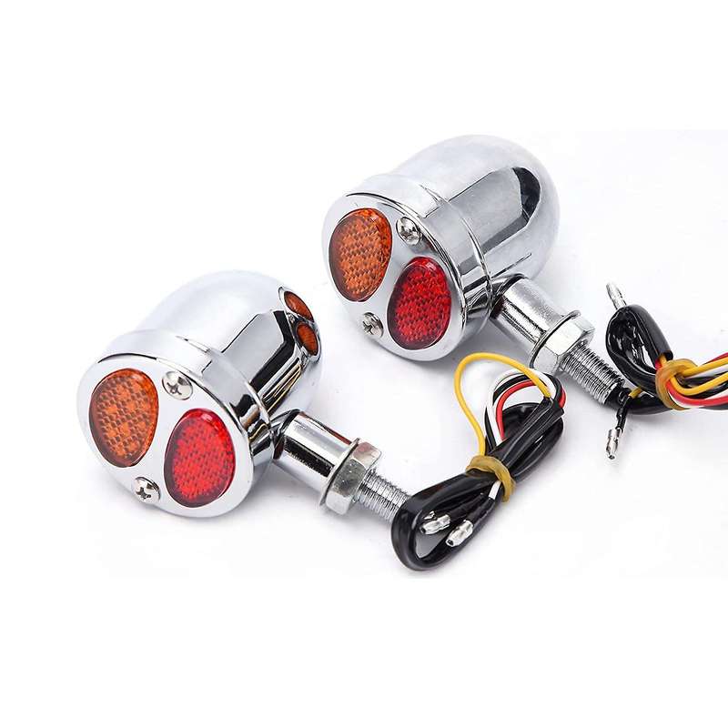 10mm Motorcycle 20 LED Driving Brake Turn Signal Lights Blinker Front Rear Lights Indicator for 883