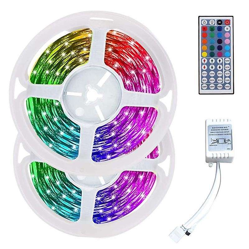 10m Rgb Light Strip 3528 600led Flexible Light with 44 Key Remote+controller for Christmas Living R
