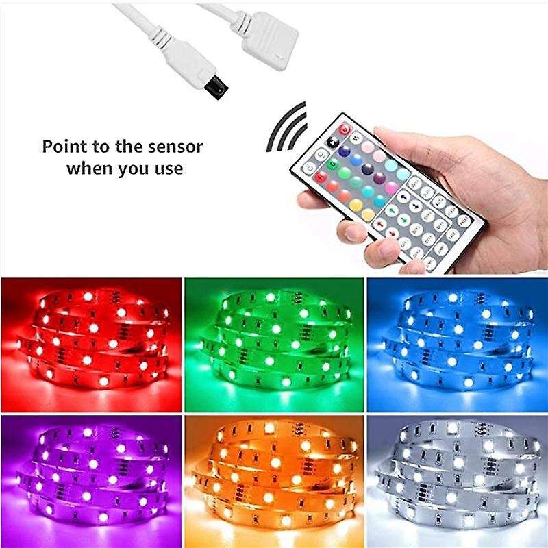 10m Rgb Light Strip 3528 600led Flexible Light with 44 Key Remote+controller for Christmas Living R