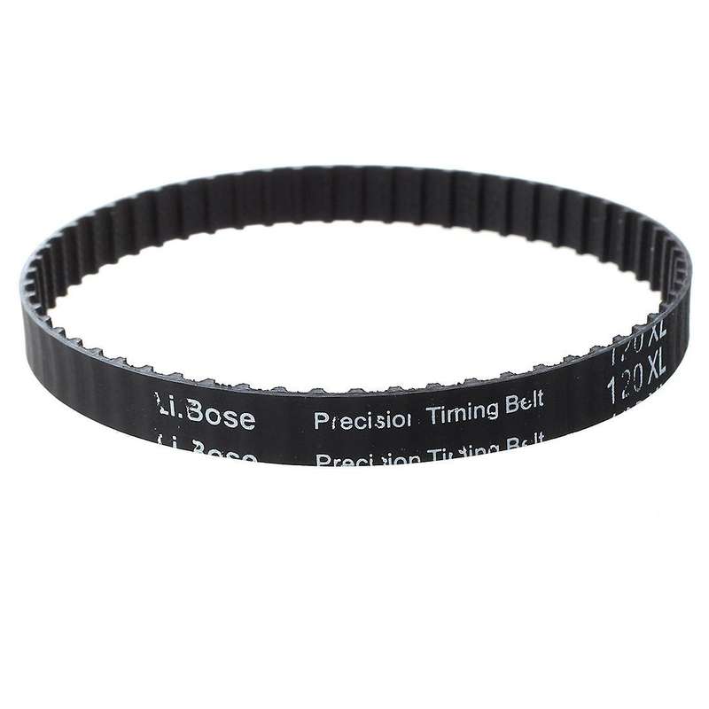 10mm Wide 5.08mm Pitch 60 Teeth 60t Cog Timing Belt Black 120xl