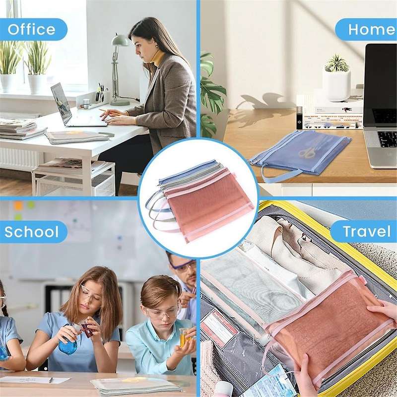 10-Pack Mesh Zipper Bags, Double Wall Nylon Mesh Bags for Tabletop Games and Puzzle Storage