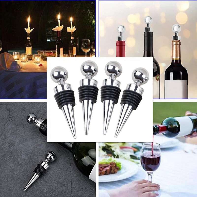 10pc Bottle Stopper Wine Storage Twist Cap Plug Reusable Vacuum Sealed Bottle Cap Champagne Stopper