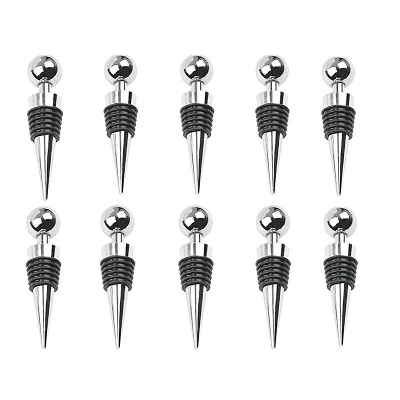 10pc Bottle Stopper Wine Storage Twist Cap Plug Reusable Vacuum Sealed Bottle Cap Champagne Stopper