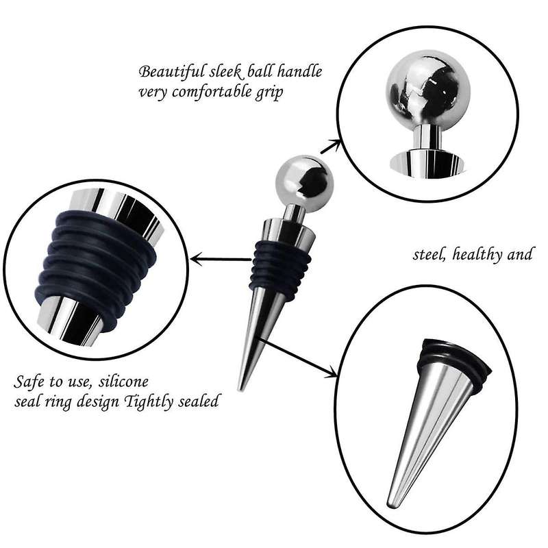 10pc Bottle Stopper Wine Storage Twist Cap Plug Reusable Vacuum Sealed Bottle Cap Champagne Stopper