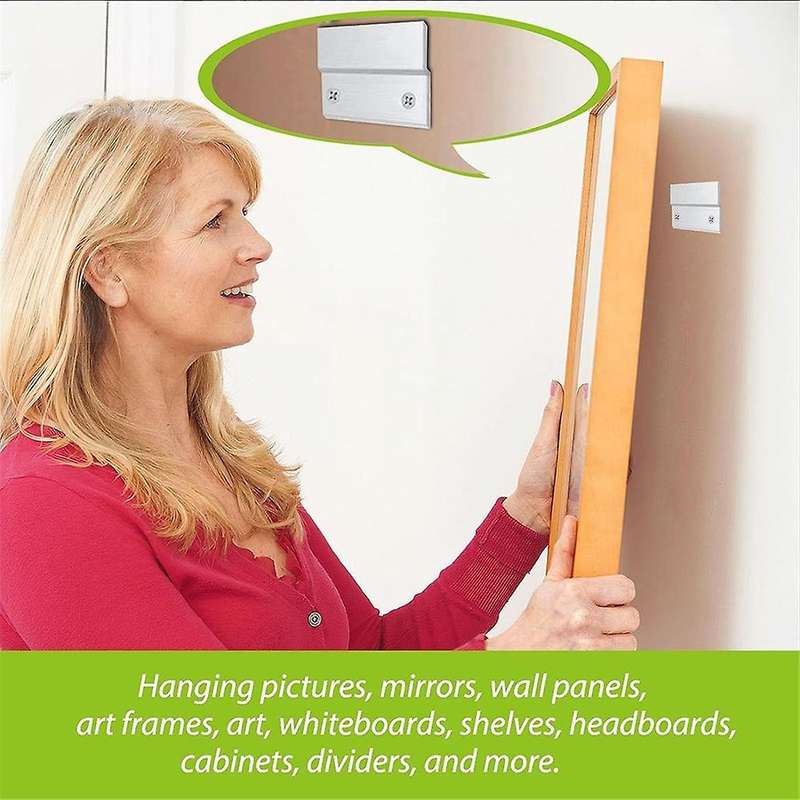 10Pair Cleat Hanger Heavy Duty Metal Hanger Photo Rack Art Frame Wall Hardware Z-Barfor Hook Mirror