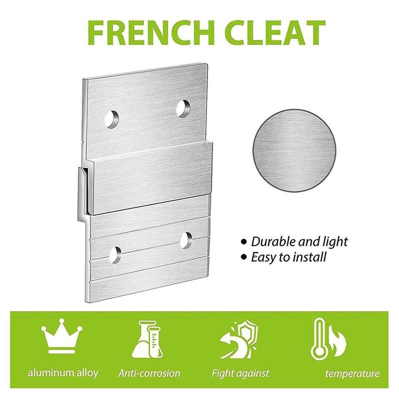 10Pair Cleat Hanger Heavy Duty Metal Hanger Photo Rack Art Frame Wall Hardware Z-Barfor Hook Mirror