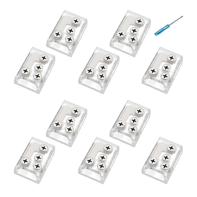 10pc LED Corner Connector with Screw Fixing 24V/5A 2P 10mm L Connector for LED Strip Single Color CO
