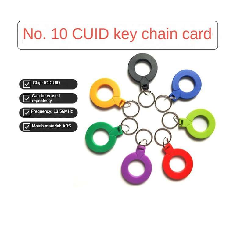 10Pcs 13.56MHZ CUID Keyfobs CUID Changeable MF S50 1K IC Keys Keyfobs Token Tags NFC Clone Copy Bloc