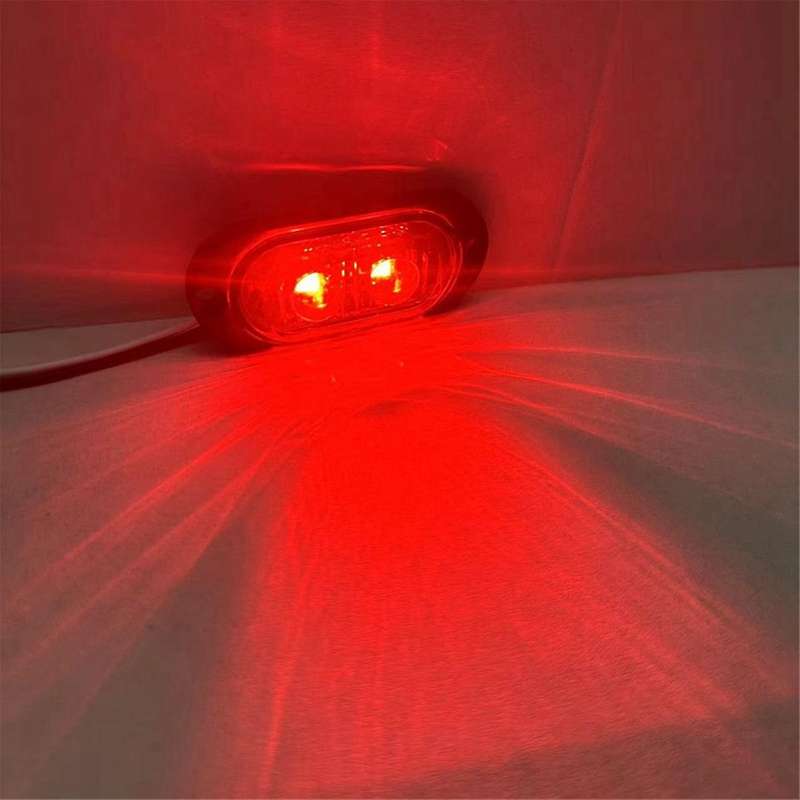 10Pcs 12V-24V 2LED Car Side Marker Lights Turn Signal Lights Indicator Lights Taillight for Trailers