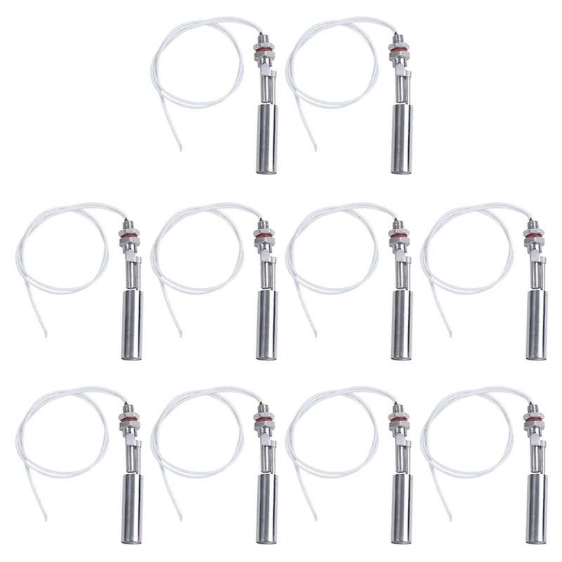 10Pcs 11.9cm Stainless Steel Duckbilled Float Water Level Switch Sensor Stainless Steel Portable Fl