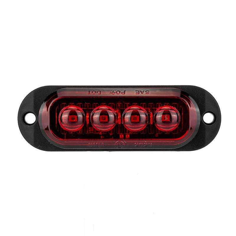 10Pcs 12V-24V 4LED Car Side Marker Lights Turn Signal Lights Side Indicator Lights Taillight for Tra