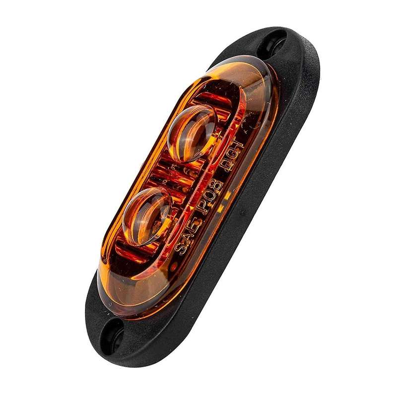 10Pcs 12V-24V 2LED Car Side Marker Lights Turn Signal Lights Indicator Lights Taillight for Trailers