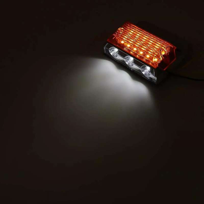 10Pcs 24V 15 LED Side Marker Lights Car External Lights Squarde Warning Tail Light Signal Lamp Trail