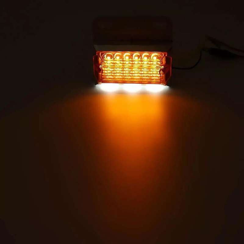 10Pcs 24V 15 LED Side Marker Lights Car External Lights Squarde Warning Tail Light Signal Lamp Trail