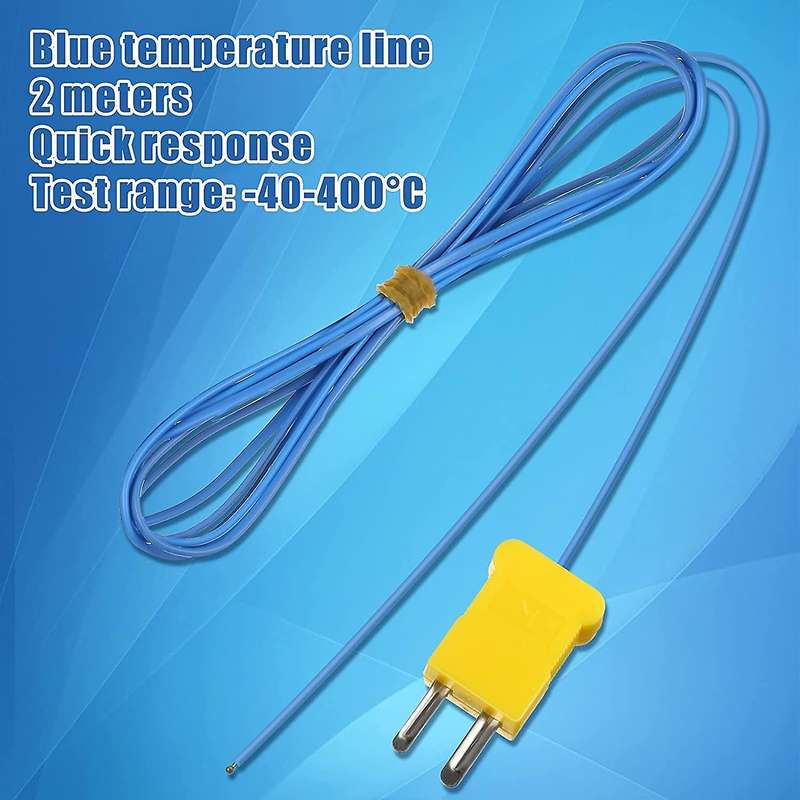 10Pcs 2M K-Type Temperature Sensor Connector Probe Sensor Temperature Sensors Measure for Thermocoup