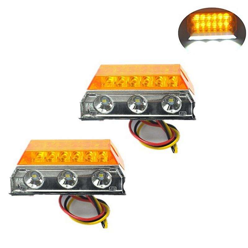 10Pcs 24V 15LED Side Light Indicator Light Suitable for Truck Trailer