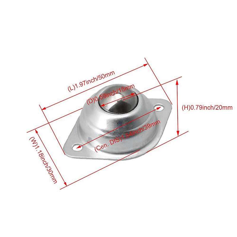 10Pcs 3CM Dia Carbon Steel -15A Ball Transfer Unit Ball Bearing Conveyor Roller Ball Transmission T
