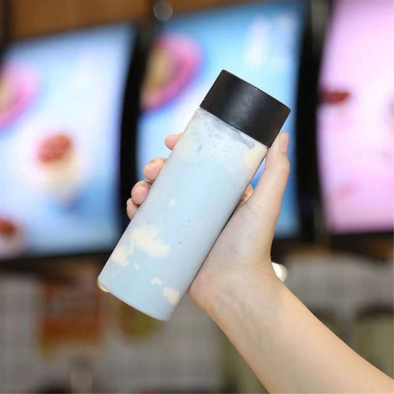 10pcs 400ml/13.5oz Plastic Juice Bottle Transparent Coarse Cereals Storage Container Beverage Bottle
