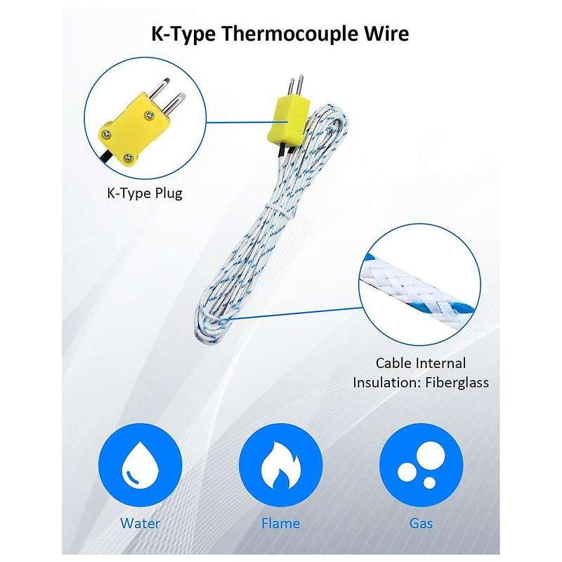 10pcs 3meters K Type Mini-connector Thermocouple Temperature Probe Sensor -50-350c Temperature Sen