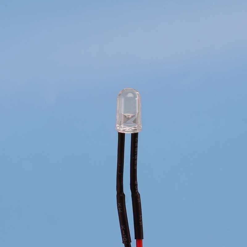 10Pcs 5mm Pre-Wired Diffused LED Diodes Light 20ma DC 3-6V White