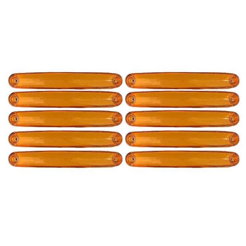 10PCS 9 LED Indicator Rear Side Truck Trailer RV Cab Boat Bus Lorry LED Marker Clearance Light Amber