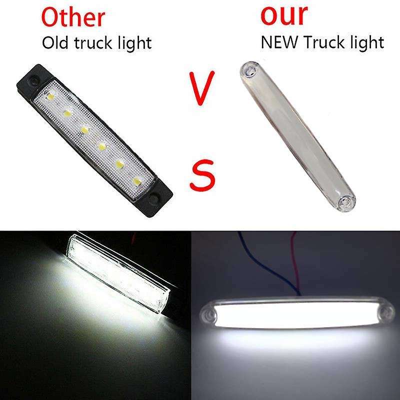 10PCS 9 LED Indicator Rear Side Truck Trailer RV Cab Boat Bus Lorry LED Marker Clearance Light Amber