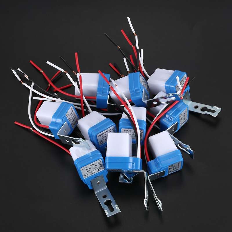 10pcs Auto On Off Photocell Street Light Photoswitch Sensor Switch Ac/dc 12v 10a
