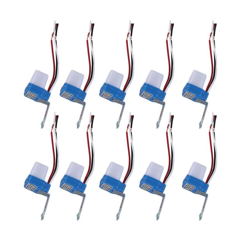 10pcs Auto On Off Photocell Street Light Photoswitch Sensor Switch Ac/dc 12v 10a