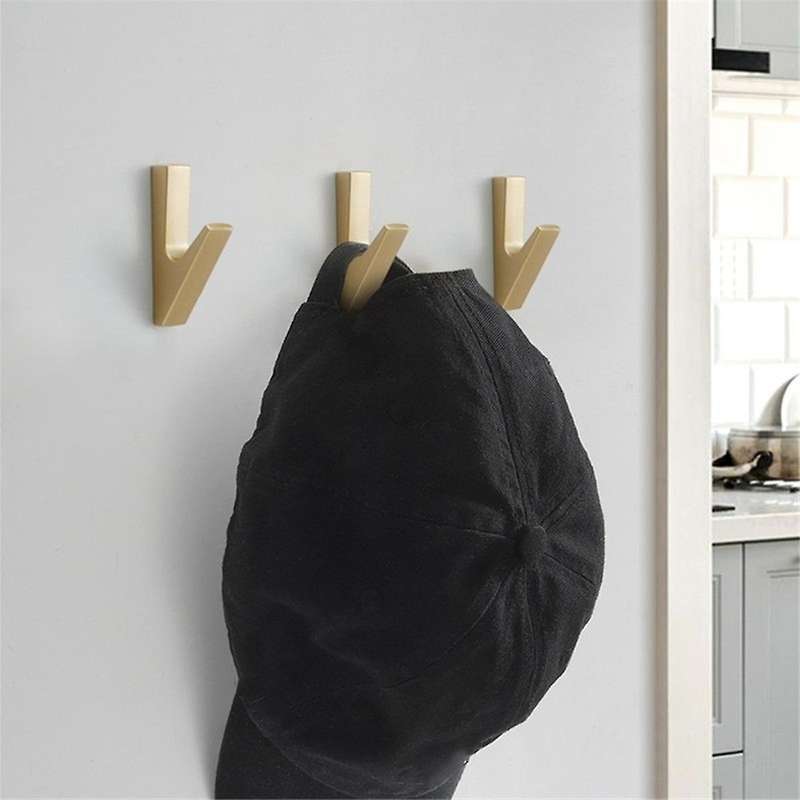 10pcs Aluminum Alloy Coat Hooks Wall Mounted Towel Hooks Robe Hooks Kitchen Bathroom Metal Hook Wall