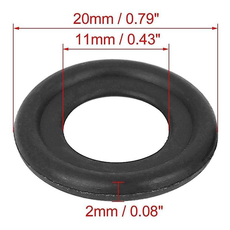 10Pcs Black Rubber Oil Drain Plug Gaskets Washer Replacement Compatible 12616850 3536966 097-119