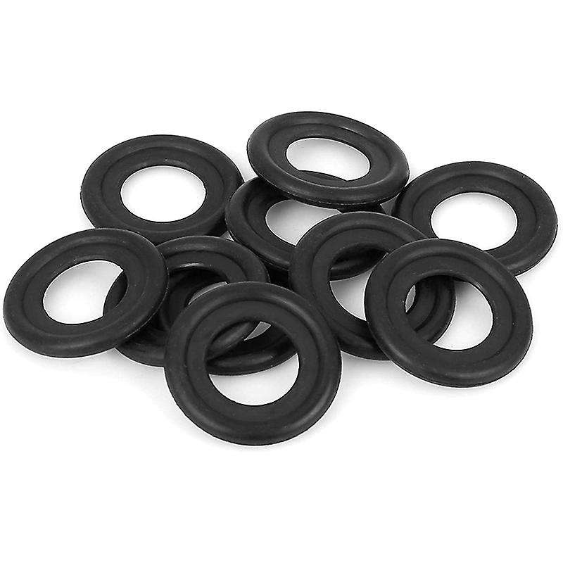 10Pcs Black Rubber Oil Drain Plug Gaskets Washer Replacement Compatible 12616850 3536966 097-119
