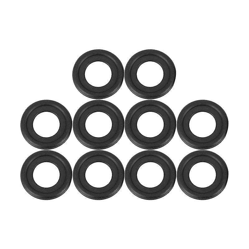 10Pcs Black Rubber Oil Drain Plug Gaskets Washer Replacement Compatible 12616850 3536966 097-119