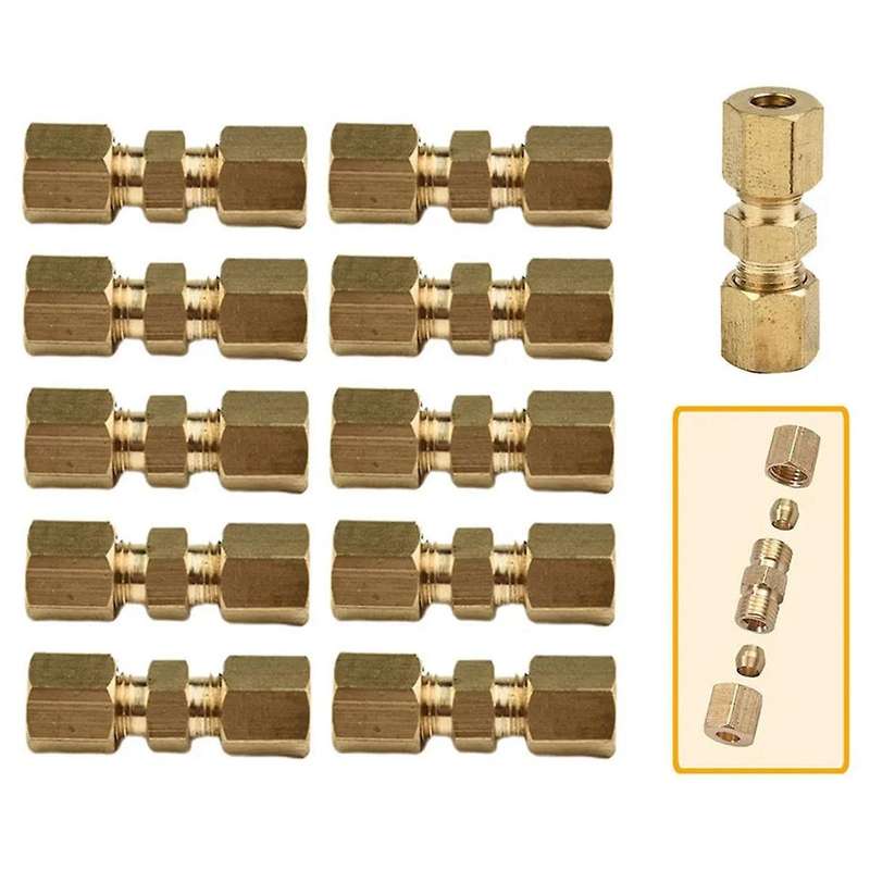 10pcs Brake Line Connector without Flaring 4.75mm 3/16 Useful Brake Line Connector for Brake Line Ca
