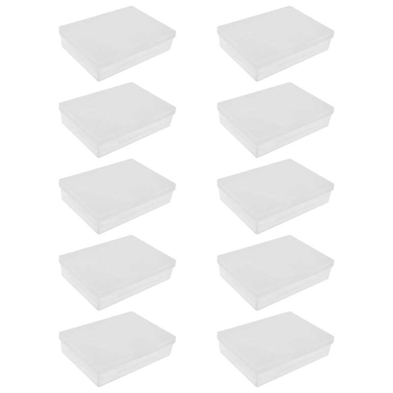 10pcs Box Trading Card Case Card Storage Organizer Clear Card Case Plastic Storage Box for Gaming Ca