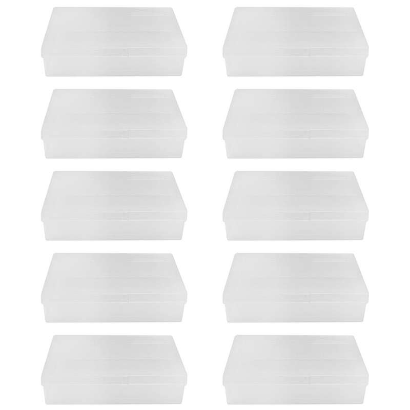 10pcs Box Trading Card Case Card Storage Organizer Clear Card Case Plastic Storage Box for Gaming Ca