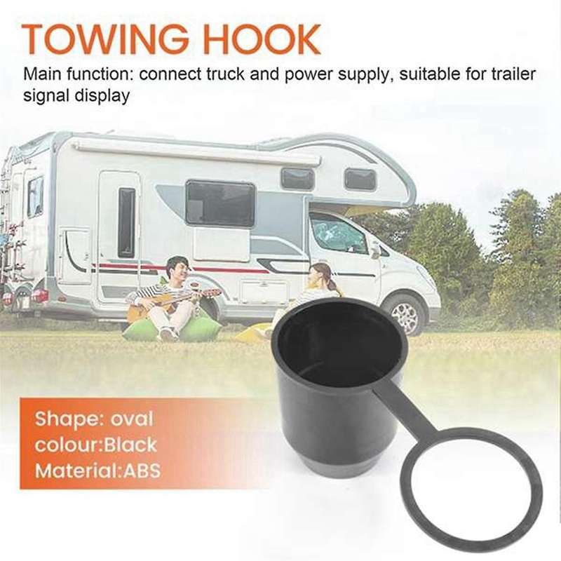 10Pcs Black Tow Bar Ball Push-in Type Cover Cap Car Hitch Towball Trailer Protection Cap EIG88 for R