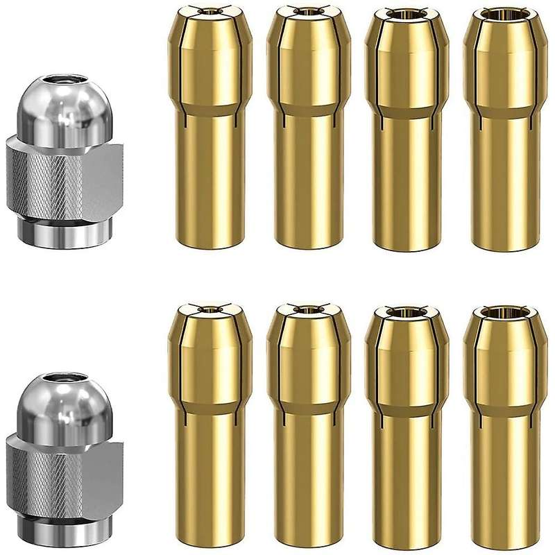 10Pcs Brass Collet Compatible Dremel,Replacement 4485 Quick Change Rotary