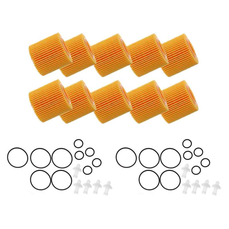 10Pcs Car Engine Oil Filters Compatible Toyota C-HR 2018 2019 2.0L Pontiac