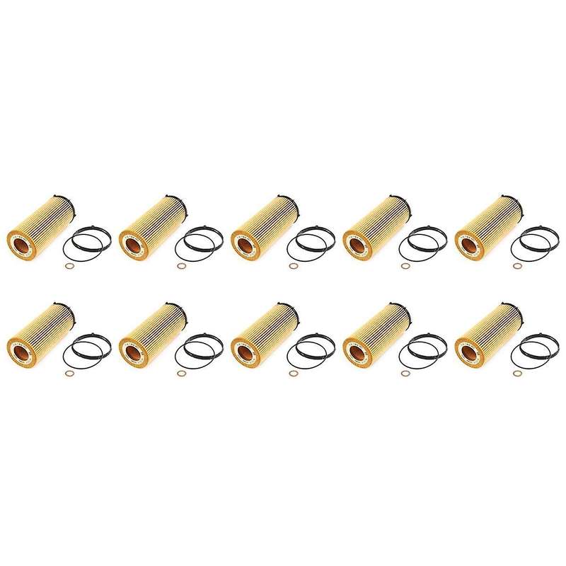 10Pcs Car Oil Filters for X5 X6 3 5 7-Series E90 E92 E93 E91 3.0L 2008-2013 11427808443