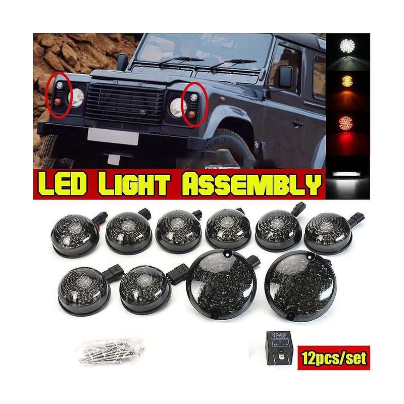 10pcs Car Front Rear Signal Indicator Lamp Stop Fog Reversing License Plate Light for 90 110 130