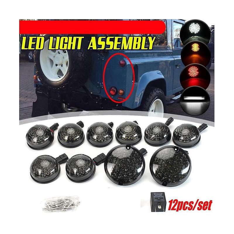 10pcs Car Front Rear Signal Indicator Lamp Stop Fog Reversing License Plate Light for 90 110 130