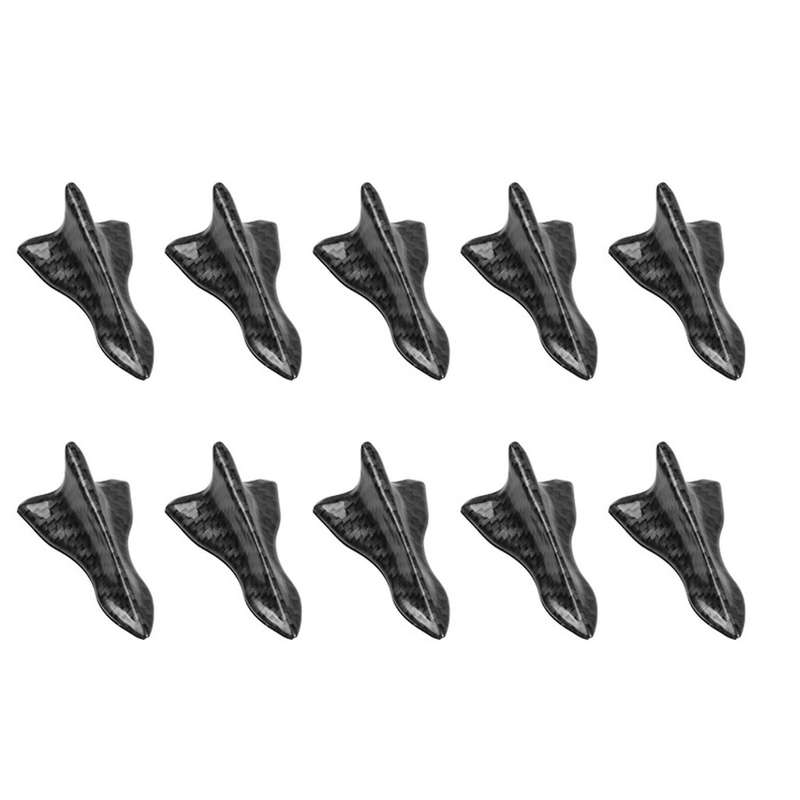 10Pcs Car Rear Roof Fin Spoiler Diffuser Vortex Generator Roof Spoiler Bumper Tail Generator,Carbon