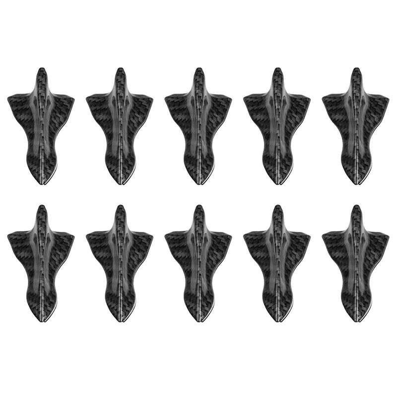 10Pcs Car Rear Roof Fin Spoiler Diffuser Vortex Generator Roof Spoiler Bumper Tail Generator,Carbon