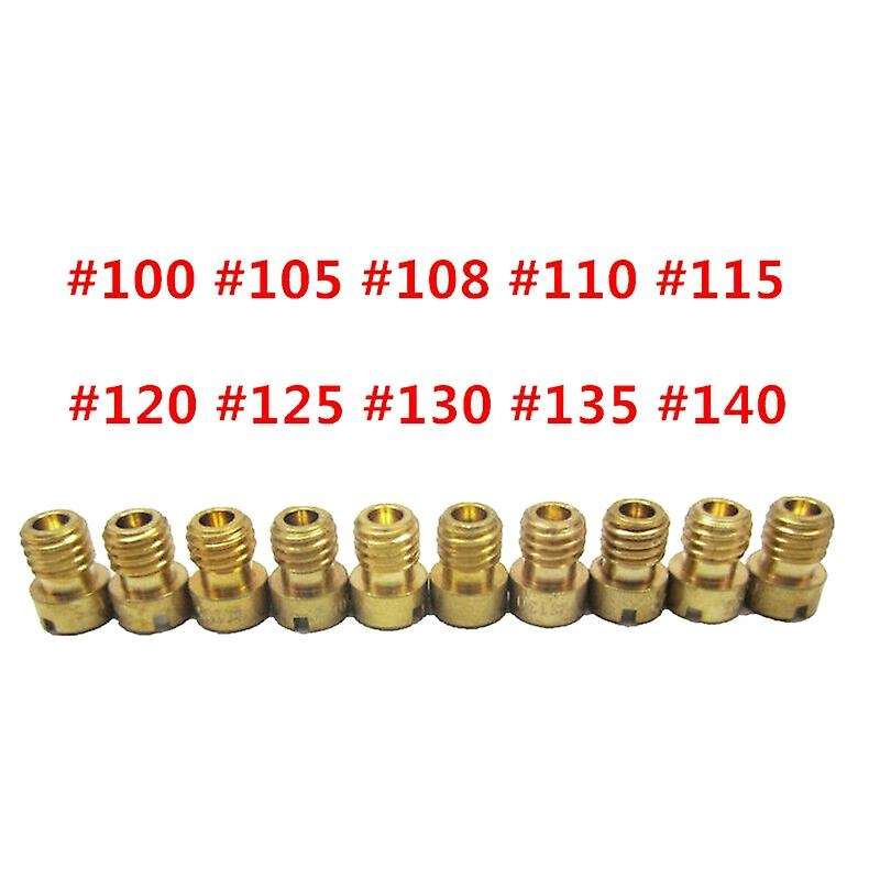 10Pcs Carburetor Main Jet Kit & 10Pcs Slow/Pilot Jet Compatible PWK Keihin