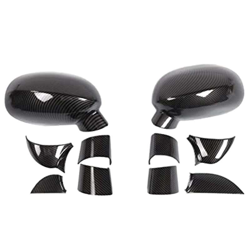 10PCS Car Side Mirror Cover Decals Rearview Mirrors Trim Sticker Accessories for 2009-2020
