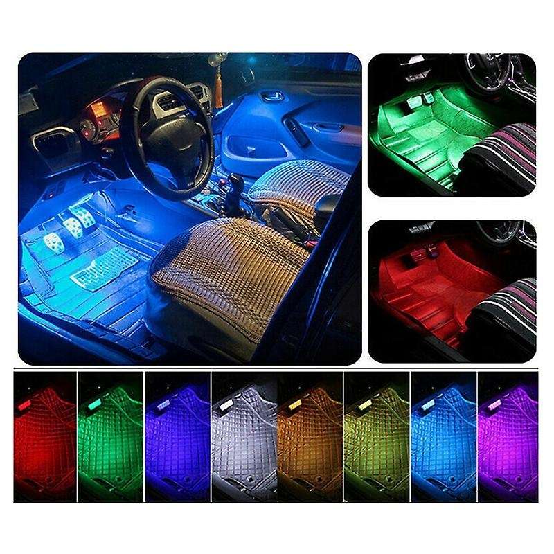 10Pcs Car RGB Atmosphere Light Car Interior Decoration Light APP Control Atmosphere Light Footlight