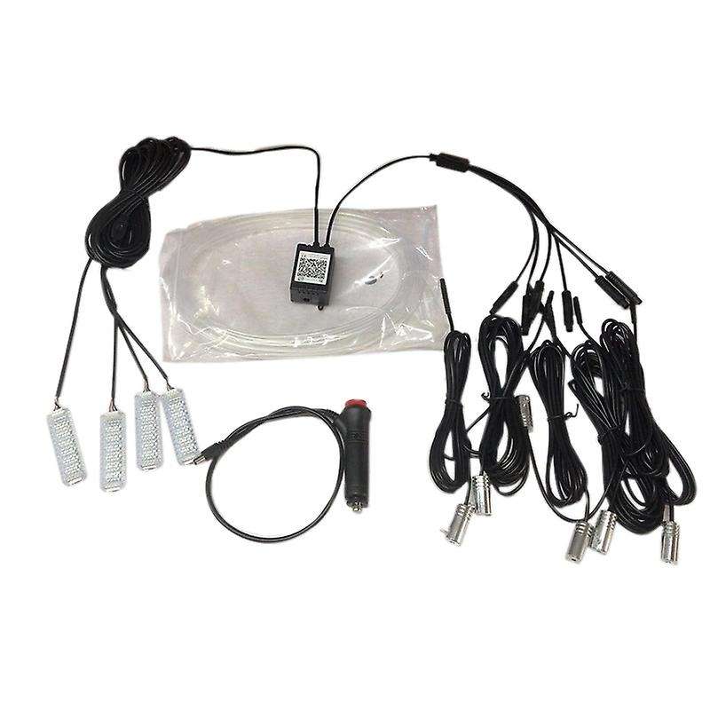 10Pcs Car RGB Atmosphere Light Car Interior Decoration Light APP Control Atmosphere Light Footlight