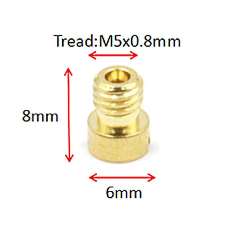 10pcs Carburetor Measuring Hole Nozzle for Main Spray Scooter Bucket Pe24/26/27/30 Halma Cg-125 Nib