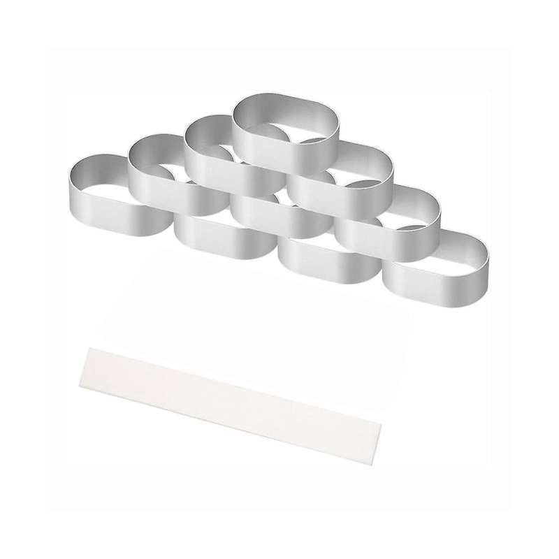 10Pcs Cheese Molds Aluminium Alloy Oval Cheese Mold Mousse Bread Cake Molds with 100Pcs Liner Paper